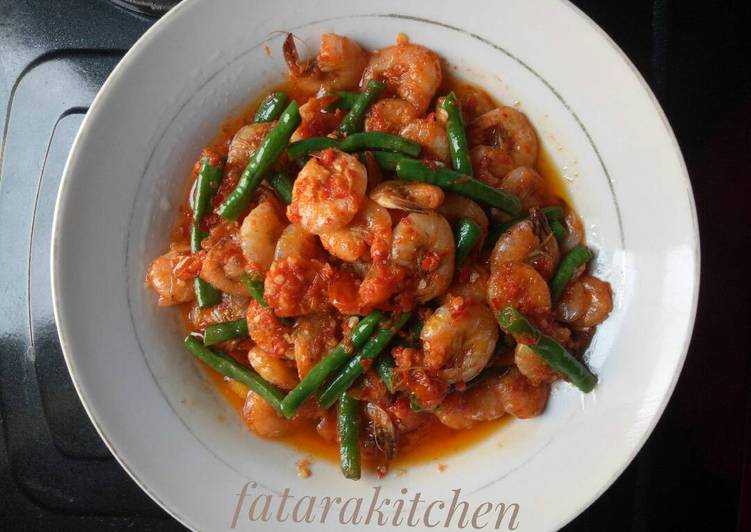 cara membuat Sambal Udang Kacang Panjang