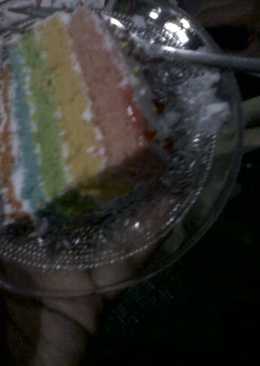 Rainbow cake sederhana