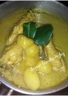 Opor ayam kentang telur puyuh