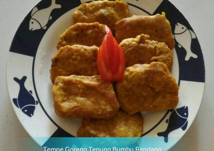 bahan dan cara membuat Tempe Goreng Tepung Bumbu Rendang