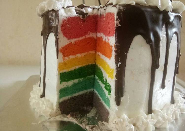 resep Rainbow cake