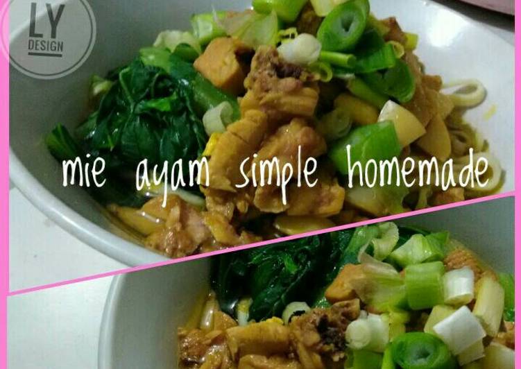 resep lengkap untuk Mie Ayam Simple Homemade