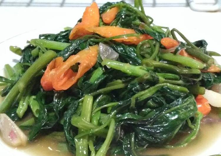 resep masakan Tumis kangkung ala lesehan