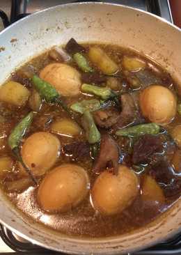 Semur daging telur kentang