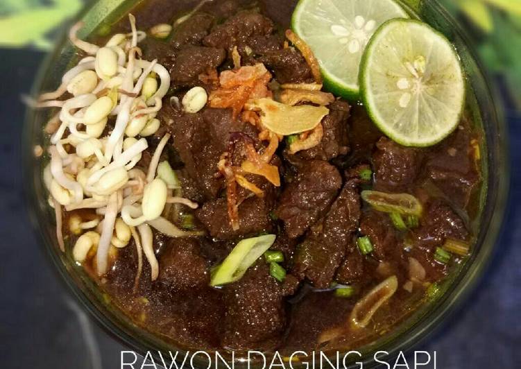 resep lengkap untuk Rawon Daging Sapi II #Dandelion