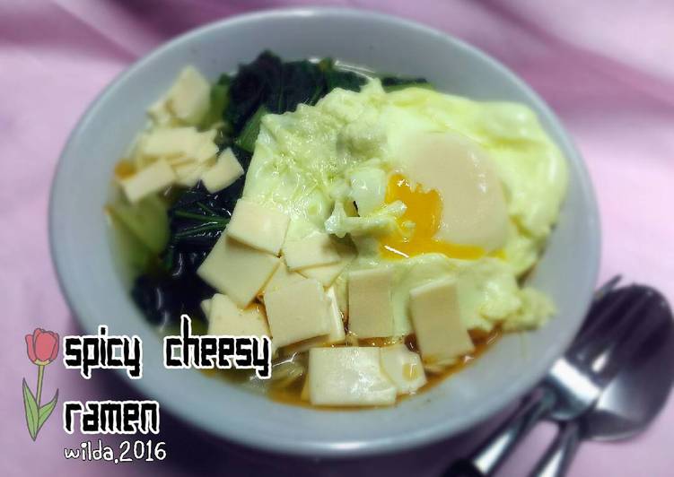 cara membuat ??Spicy Cheesy Ramen (mie pedas keju)