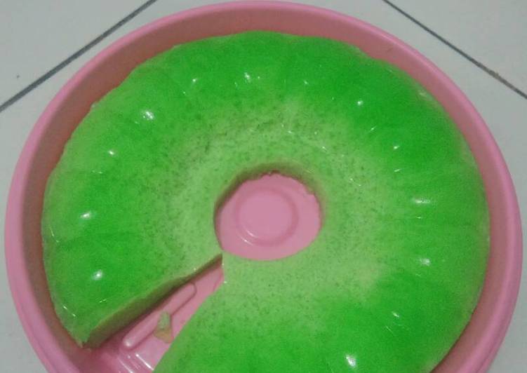 gambar untuk resep makanan Puding lumut instan with fla