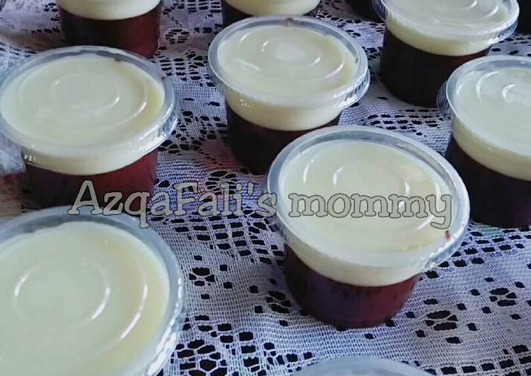 resep Puding cokelat vla vanilla