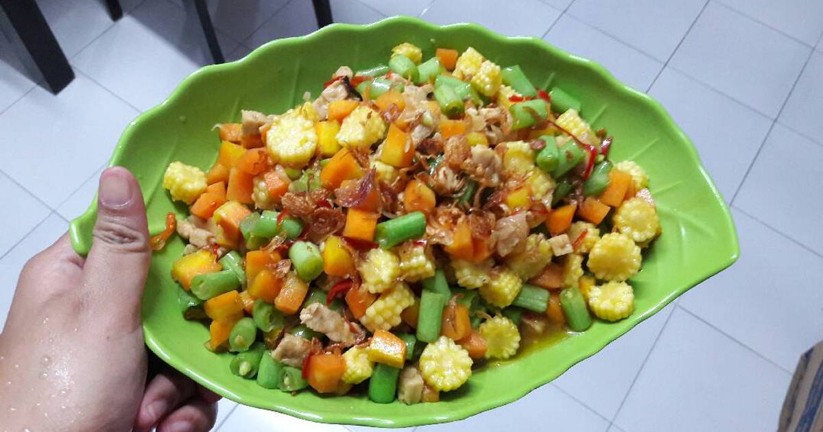  Resep Tumis buncis wortel jagung muda oleh Dapur Yolaa 