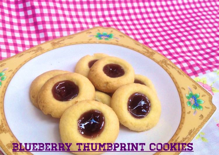 cara membuat Blueberry Thumbprint Cookies