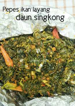 Pepes ikan layang daun singkong