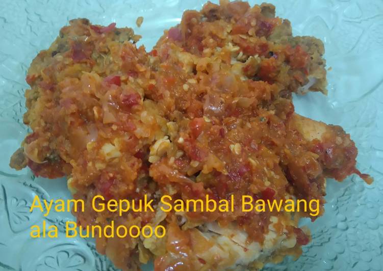 gambar untuk cara membuat Ayam Gepuk Sambal Bawang ala Bundoooo (Edited)