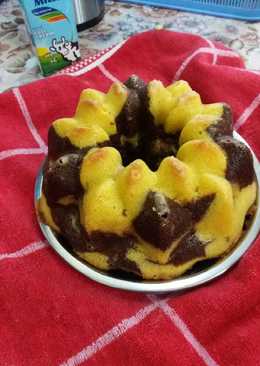 Marble cake (bolu zebra)