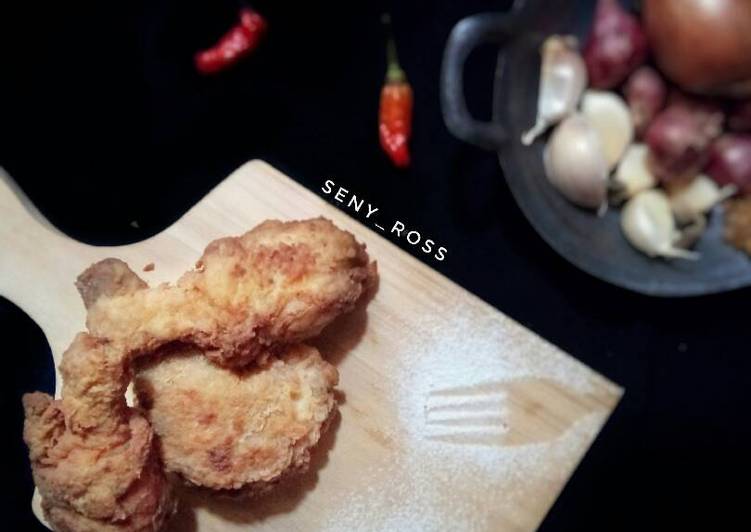 resep makanan Ayam Goreng Tepung ala KFC no ribet(step by step)