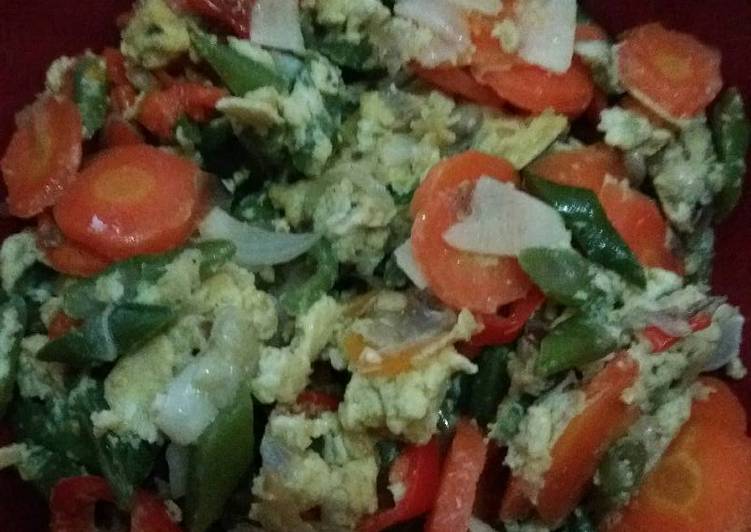 resep masakan Tumis buncis n wortel mix telur