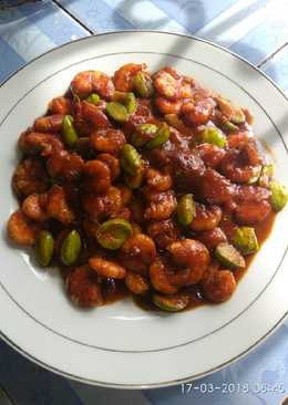 Udang balado sambel Pete simpel