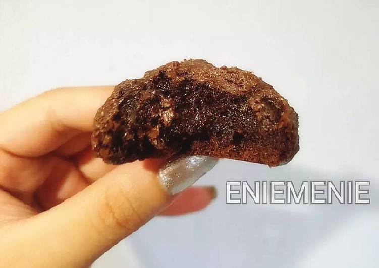 bahan dan cara membuat Nutrijel Brownie Cookies | no mixer!