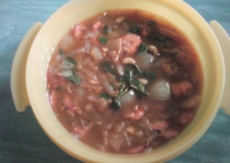 gambar untuk resep Tumis udang tomat kemangi berkuah