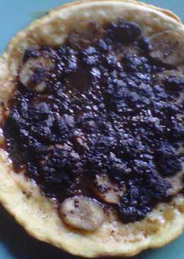 Pizza manis pisang coklat oreo (pakai teflon)