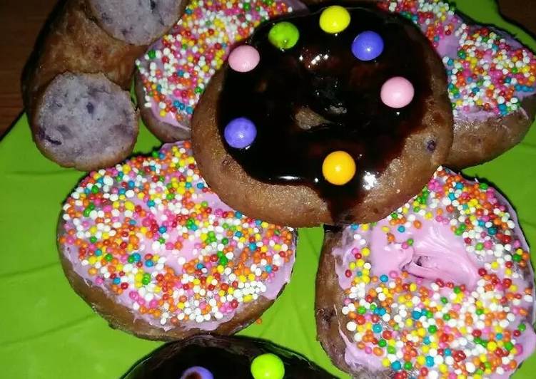 resep makanan Donatelo (donat telo ungu) 