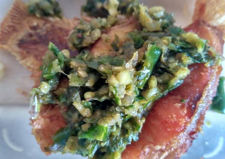 Ikan Nila Goreng Cabe Ijo