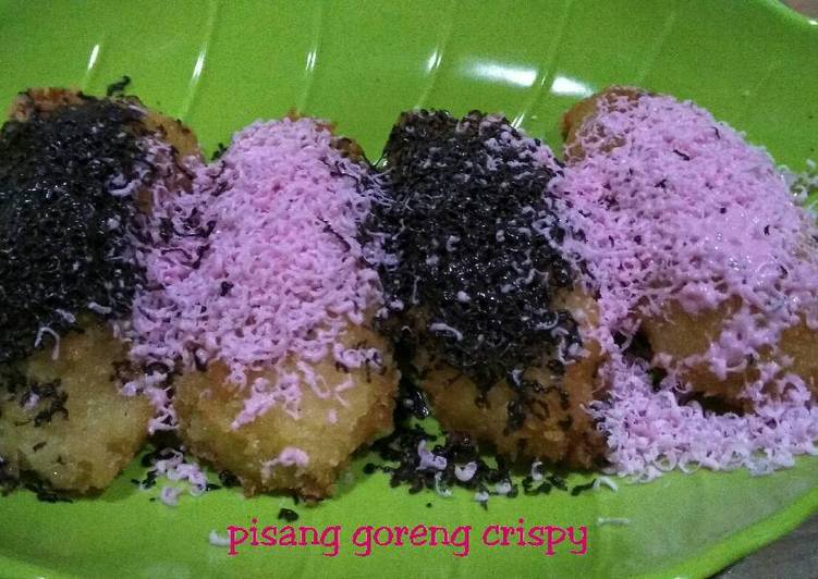 bahan dan cara membuat Pisang goreng crispy, pisang goreng pasir