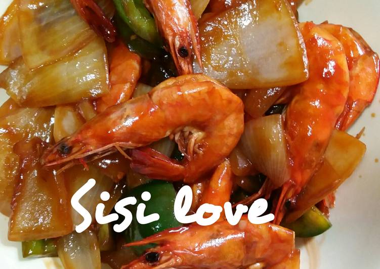 gambar untuk resep makanan Udang Asam Manis