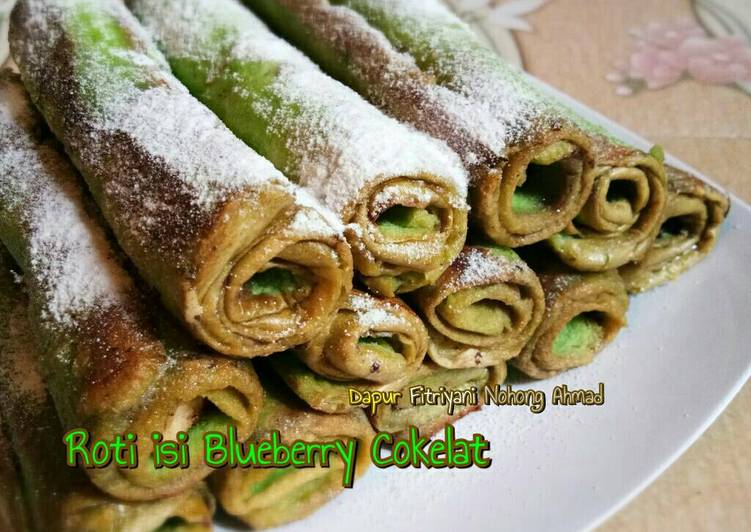 resep masakan ?? Roti Pandan isi Blueberry Cekelat #Dapur Fitri ??