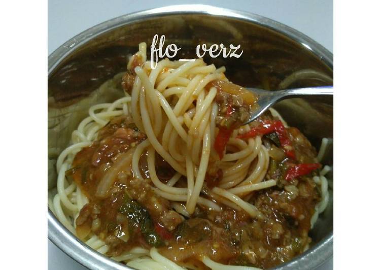 gambar untuk cara membuat Spaghetti Bolognese ala aku~??