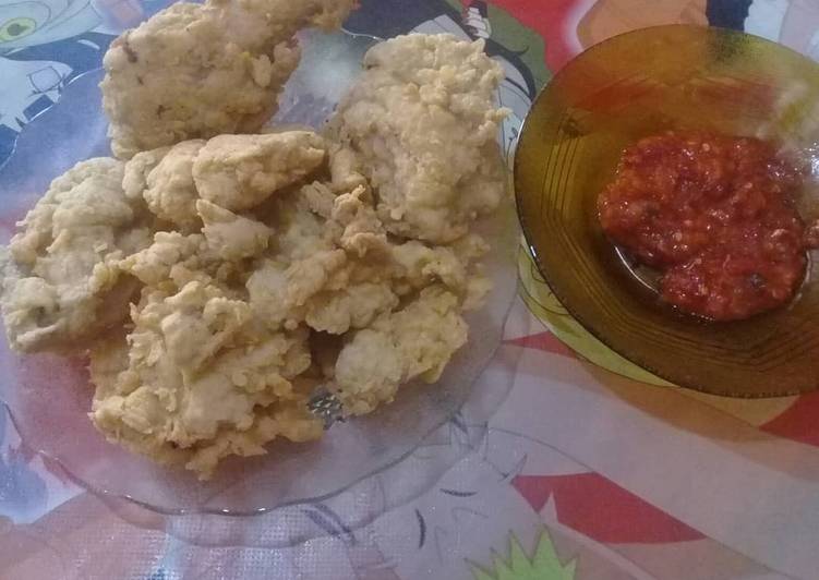 Ayam krispi sambel geprek