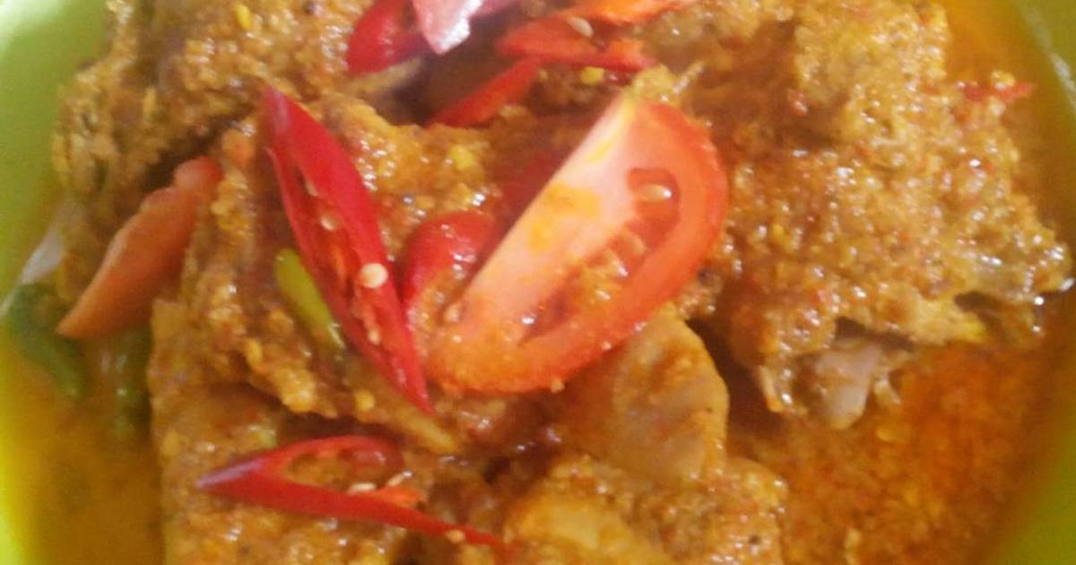 Resep Ayam kuning asem pedes ala umariah