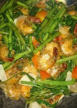 Oseng kangkung udang sedap ala kampung ida