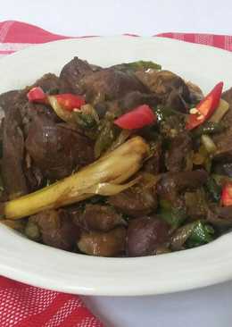 Jantung&ati ampela ayam masak kecap pedas