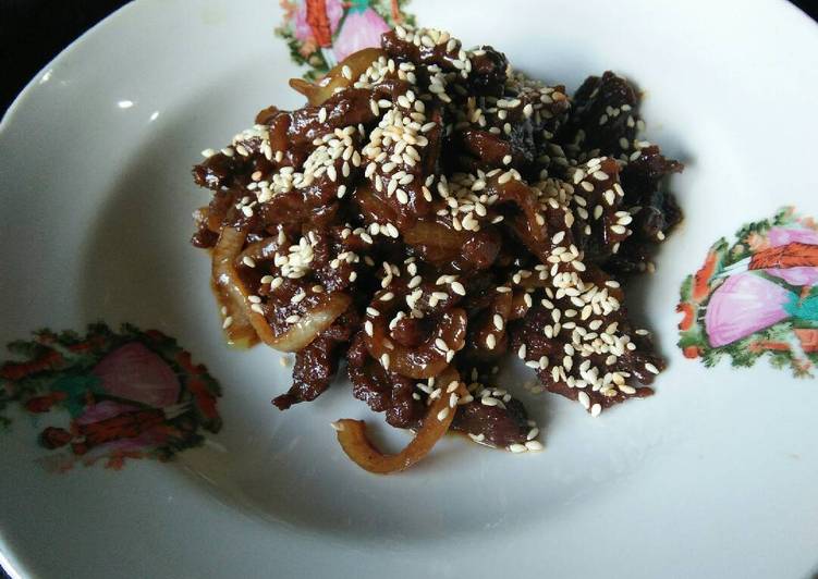 cara membuat Beef Teriyaki (Daging Sapi Bumbu Teriyaki)