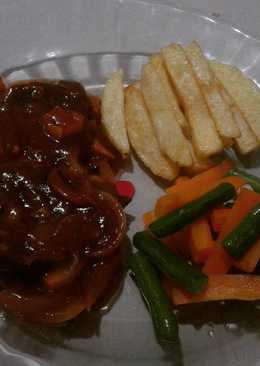 Steak sapi saus bbq