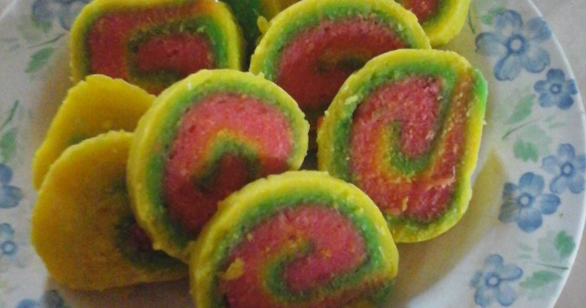 Resep Getuk pelangi gulung