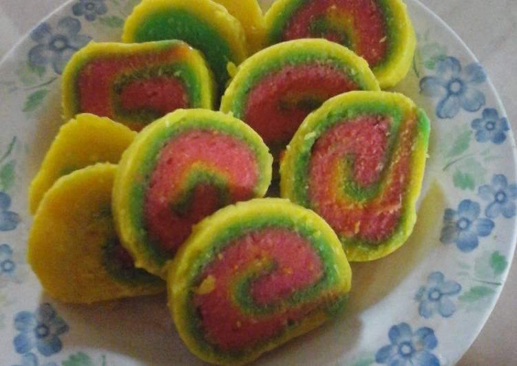 resep makanan Getuk pelangi gulung