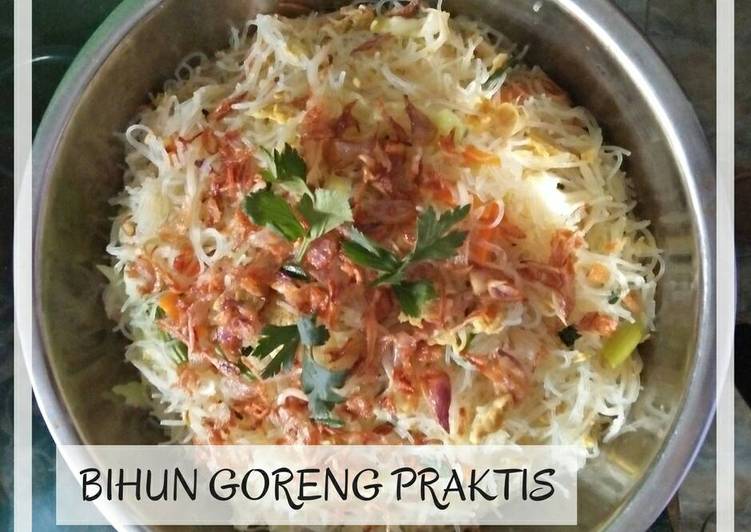 bahan dan cara membuat Bihun goreng praktis