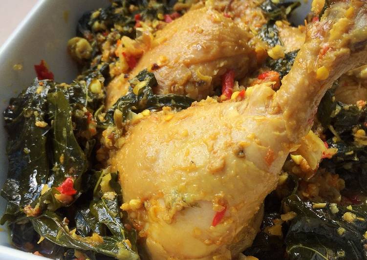 gambar untuk resep Ayam Betutu Daun Singkong