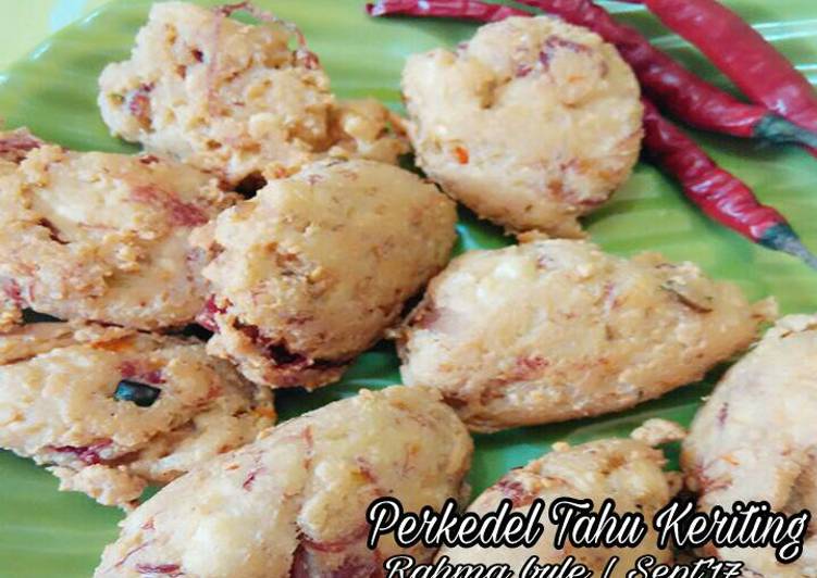 resep makanan Perkedel Tahu Keriting (tanpa telur tidak hancur)