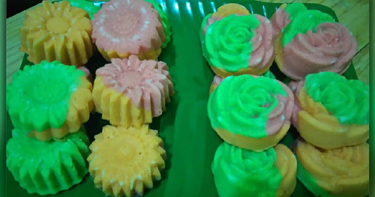 Resep Bolu kukus flower