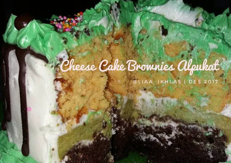 gambar untuk resep makanan Cheese Cake Brownies Alpukat #Browkat #BrowniesAlpukat
