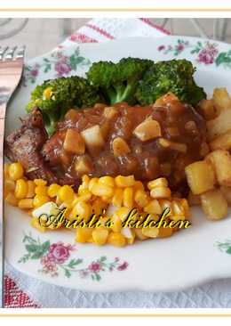 Chicken steak saus black pepper