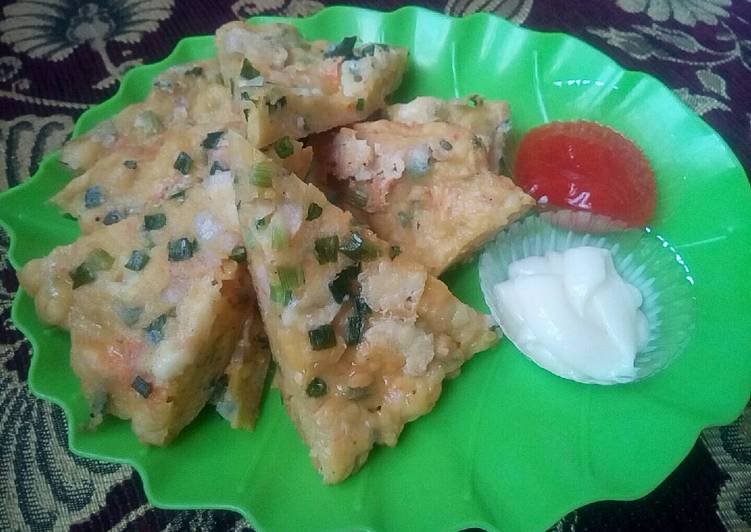 gambar untuk resep makanan Pizza Omelet Udang Keju