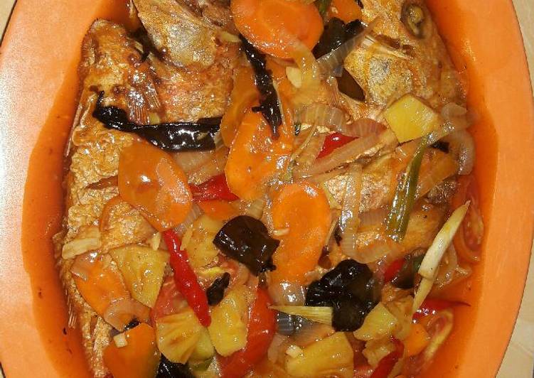 resep Kakap merah asam manis