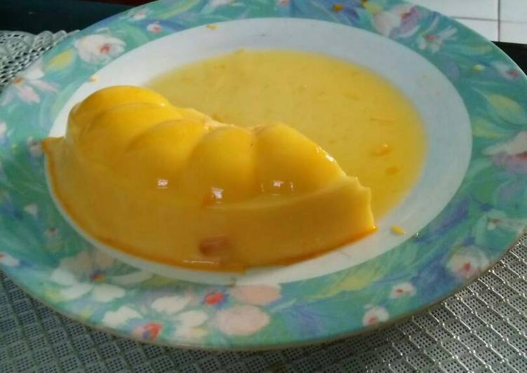 bahan dan cara membuat Puding kembang tahu tropical