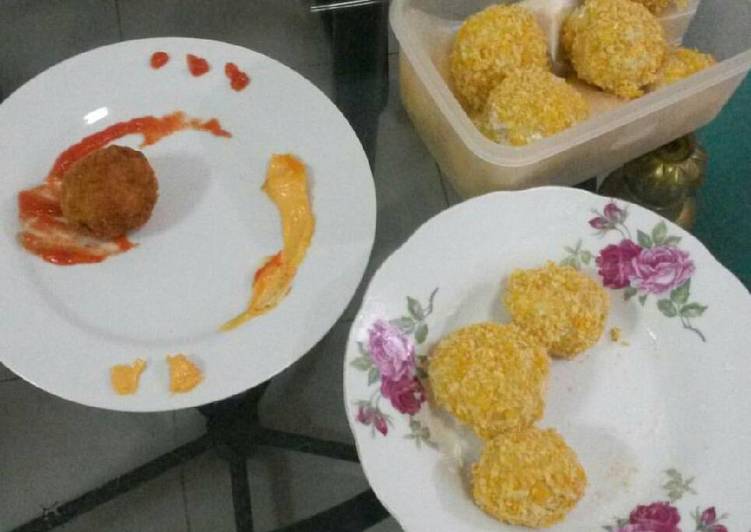 bahan dan cara membuat Arancini (Yummy Rice Ball)