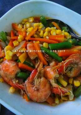 Tumis udang buncis wortel jagung