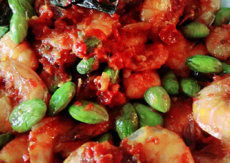 Udang Petai Balado Simple foto resep utama