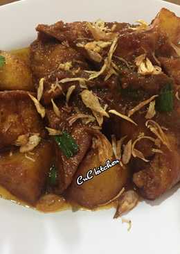 Mix semur simple (tahu, kentang, ayam)